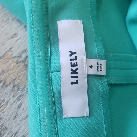 Likely Driggs Strapless Midi Cocktail Dress Sea Breeze Sz4 - Picture 6 of 10